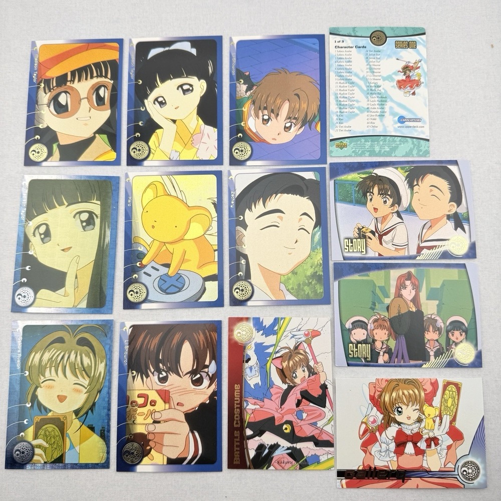 Vintage Lot of Cardcaptors Sakura Upper Deck 2000 Trading Cards Clamp Cards
